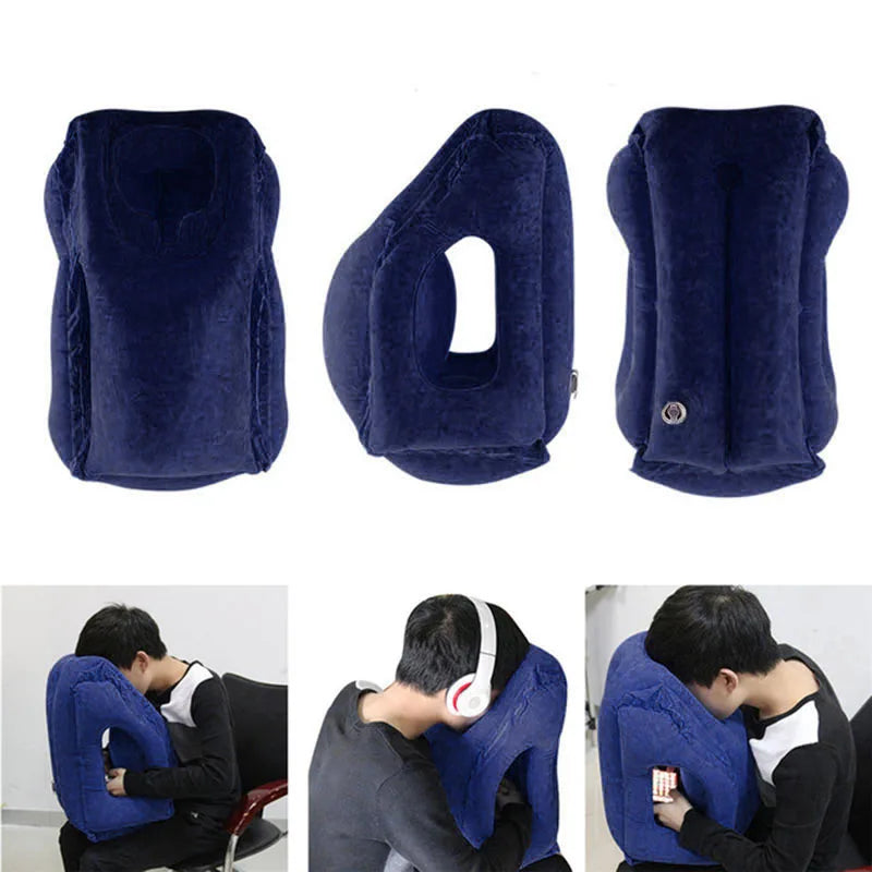 Ergonomic 45° Angle Inflatable Travel Neck Pillow