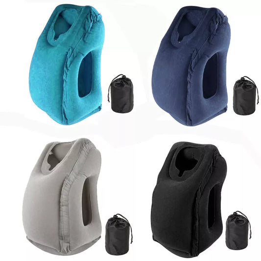 Ergonomic 45° Angle Inflatable Travel Neck Pillow